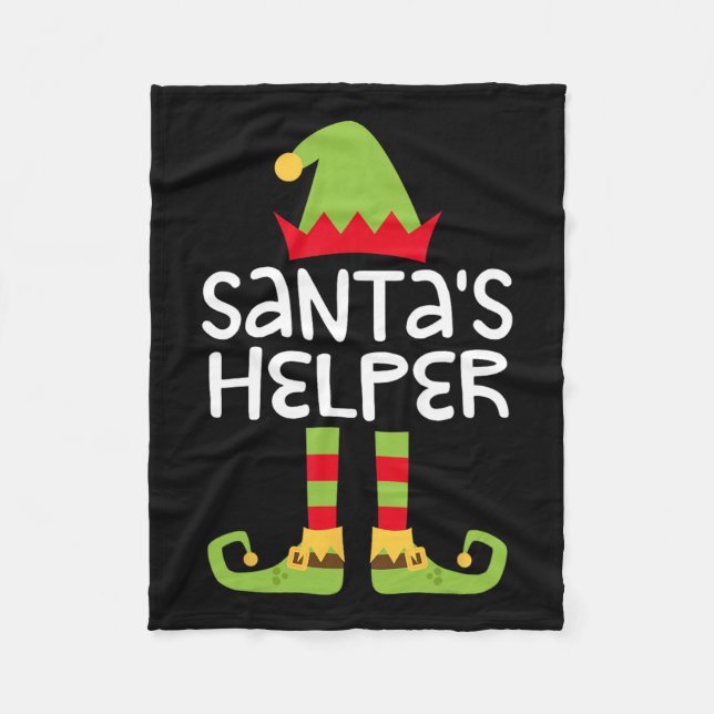 Santa's Helper Matching Christmas Elves  Fleece Blanket (Front)