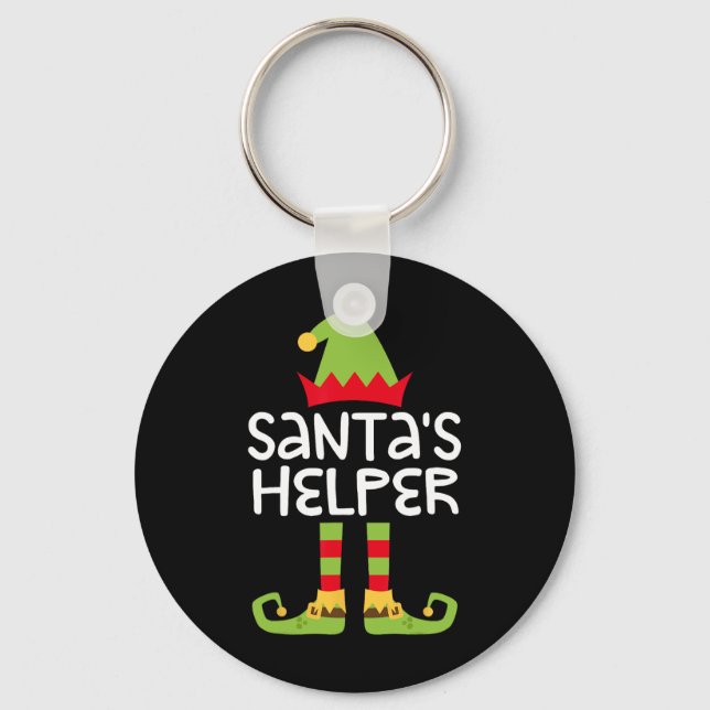 Santa's Helper Matching Christmas Elves  Key Ring (Front)
