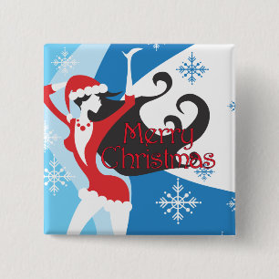 Santa's Helper - Merry Christmas 15 Cm Square Badge