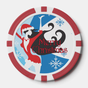 Santa's Helper - Merry Christmas Poker Chips