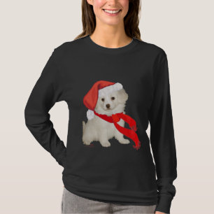 Santa's Helper Puppy Poodle / Bichon Mix T-Shirt
