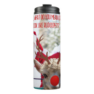 Santa's Hilarious Rudolph Moment - Alpaca Disguise Thermal Tumbler