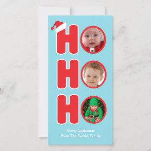 Santas Ho Ho Ho Christmas Photo Frame Holiday Card