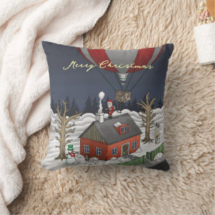 Santa's Hot Air Balloon Cushion