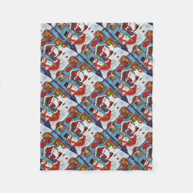 Santa's House Fleece Blanket (Front)