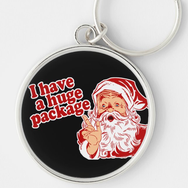 Santas Huge Package Key Ring (Front)