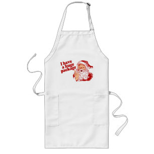 Santas Huge Package Long Apron