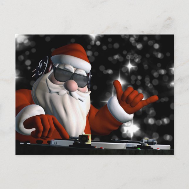 Santa's In Da House Holiday Postcard (Front)