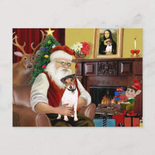 Santa's Jack Russell Terrier Holiday Postcard