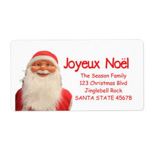 Santa's Joyeux Noël Christmas label