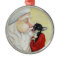 Santa's Kiss for Chihuahua Art Ornament