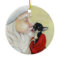 Santa's Kiss for Chihuahua Art Ornament