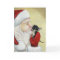 "Santa's Kiss for Chihuahua" Dog Art Greeting Card