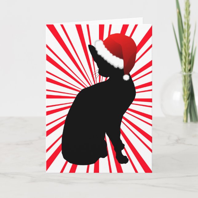 Santa's Kitty Holiday Card (Front)
