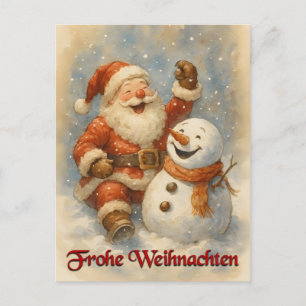 Santas Lachen im Winterzauber Postcard