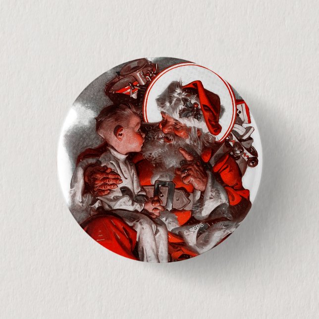 Santa's Lap 3 Cm Round Badge (Front)