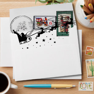 Santa's letter north pole postmarked mailing envelope