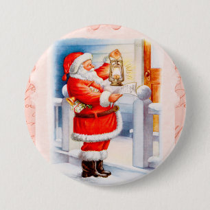 Santas List 7.5 Cm Round Badge