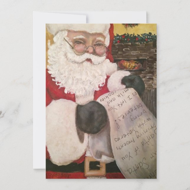 Santa's List Holiday Card (Front)