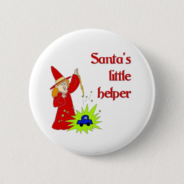 Santa's Little Helper 6 Cm Round Badge (Front)