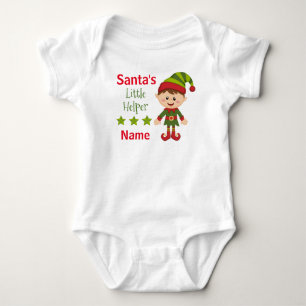 Santa's Little Helper Baby Jersey Bodysuit