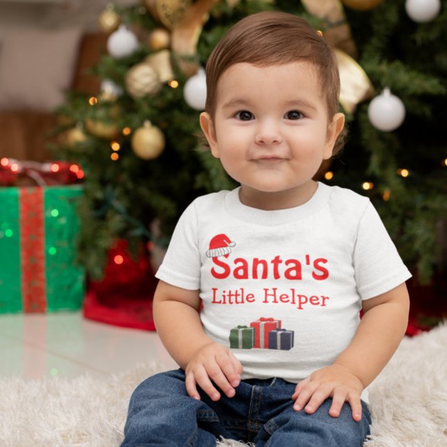 Santa's Little Helper Baby T-Shirt (Creator Uploaded)