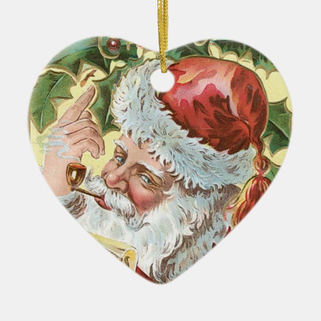 Santa's Little Helper Ceramic Tree Decoration (Front)