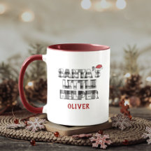 Santa's Little Helper Christmas Personalized Mug