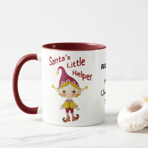 Santa's little helper custom mug