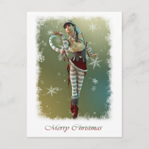 Santas Little Helper Elsie Holiday Postcard