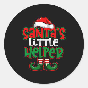 Santa's Little Helper Espresso Martini Christmas T Classic Round Sticker