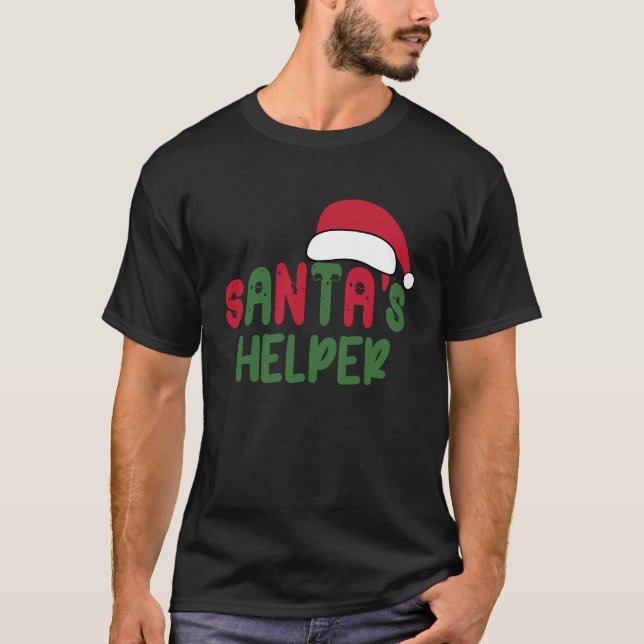 Santa's Little Helper Group Matching Family Christ T-Shirt (Front)