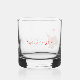 Santa's Little Helper Jolly St Nick Customisable Whiskey Glass