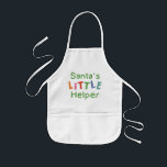 Santa's Little Helper Kids Apron<br><div class="desc">A festive,  colourful kids Christmas design. Reads "Santa's Little Helper" in rainbow colours.</div>