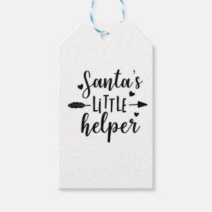 Santa's Little Helper Pregnancy Announcement  Gift Tags
