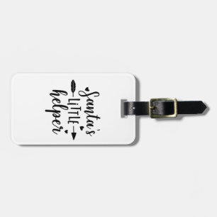 Santa's Little Helper Pregnancy Announcement Luggage Tag