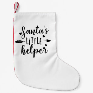 Santa's Little Helper Pregnancy Announcement  Small Christmas Stocking