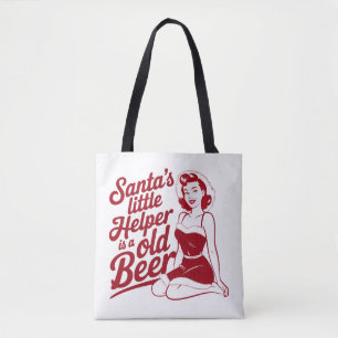 Santa's Little Helper Snarky Christmas Sarcastic  Tote Bag