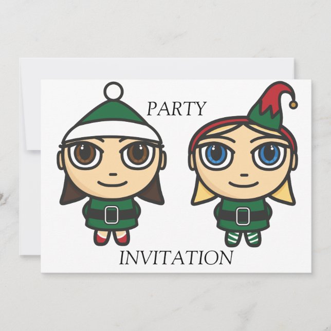 Santas Little Helpers Party Invitation (Front)