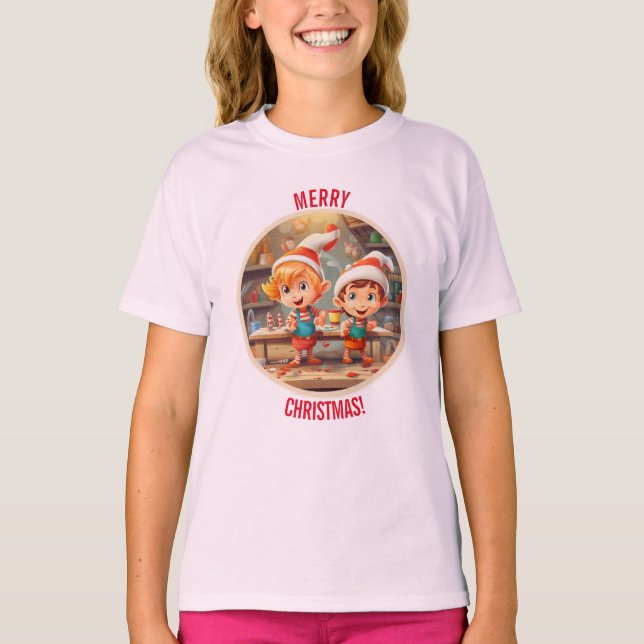 Santa's Little Helpers T-Shirt for Festive Fun! (Front)