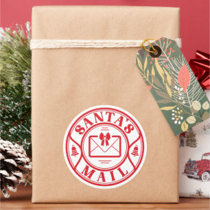 Santa's Mail  Classic Round Sticker