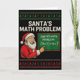 Santa's Math Problem 67 Viral Meme Christmas Ugly  Card