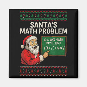 Santa's Math Problem 67 Viral Meme Christmas Ugly Magnet