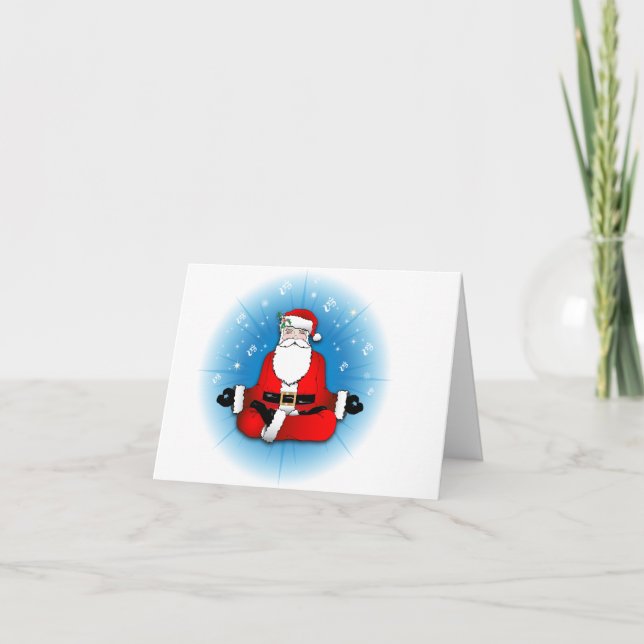 Santas Meditation Holiday Card (Front)