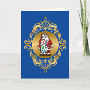 Santa's Mench List Chrismukkah Card