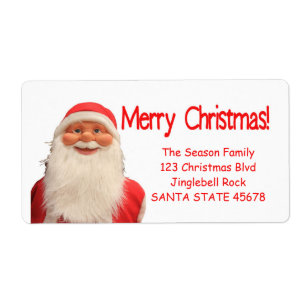 Santa's Merry Christmas label