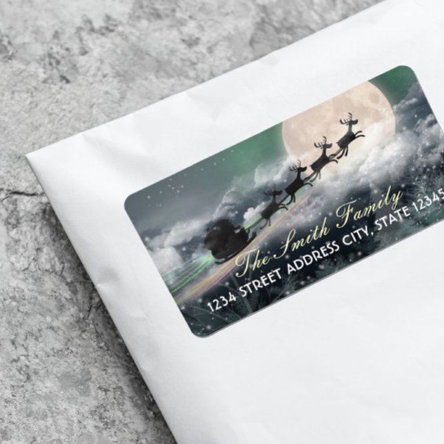 Santa's Midnight Ride Christmas Address Labels (Creator Uploaded)