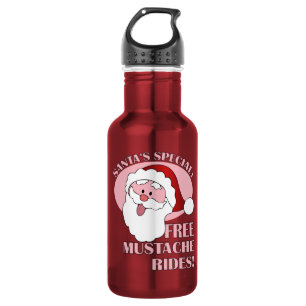 Santa's Moustache Rides 532 Ml Water Bottle