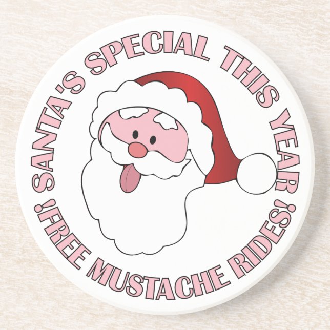 Santa's Moustache Rides coaster (Front)