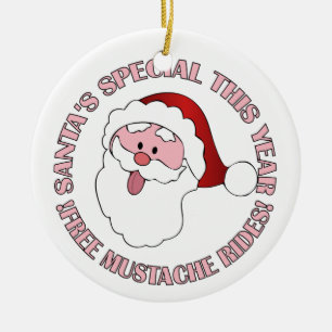 Santa's Moustache Rides ornament